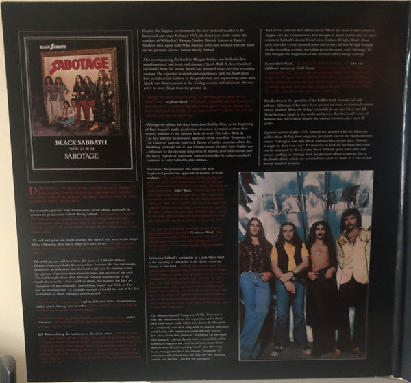 Black Sabbath - Sabotage (VINYL) | Mint (M) Mint (M)
