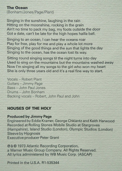 Led Zeppelin - Houses Of The Holy | Mint (M) Mint (M)
